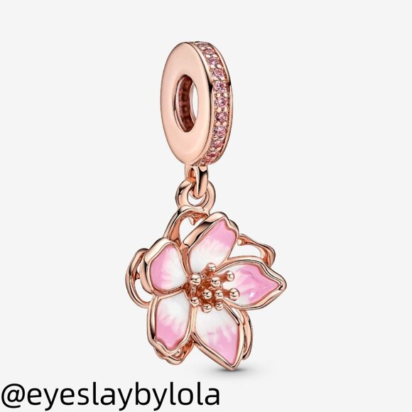 Pandora Cherry Blossom Dangle Charm - Picture 1 of 5